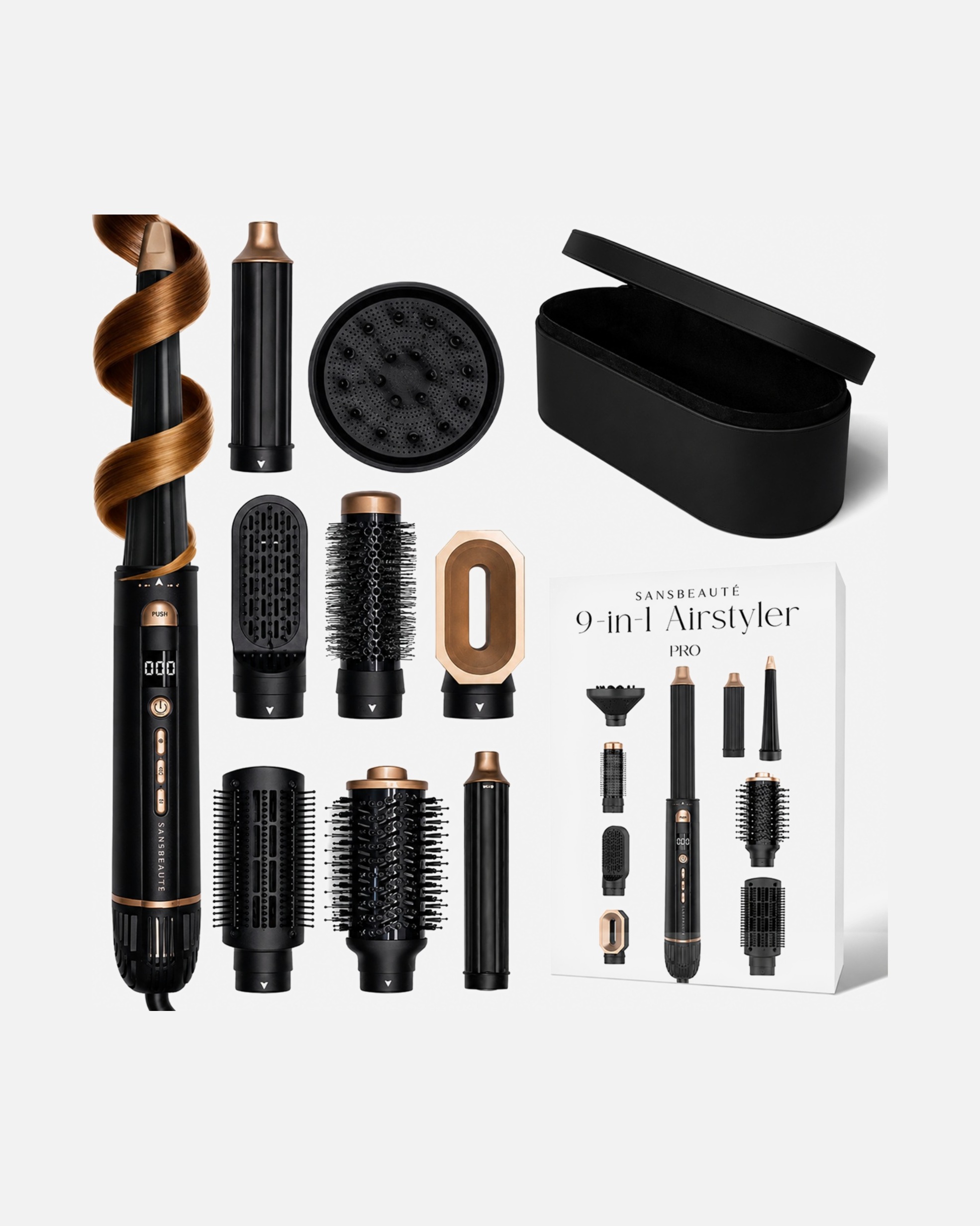 Rouleaux à cheveux pour UnisexeSansbeauteDefault Brand Line9-en-1 Airstyler avec diffuseur et boîte de rangement - Multistyler1 Piece