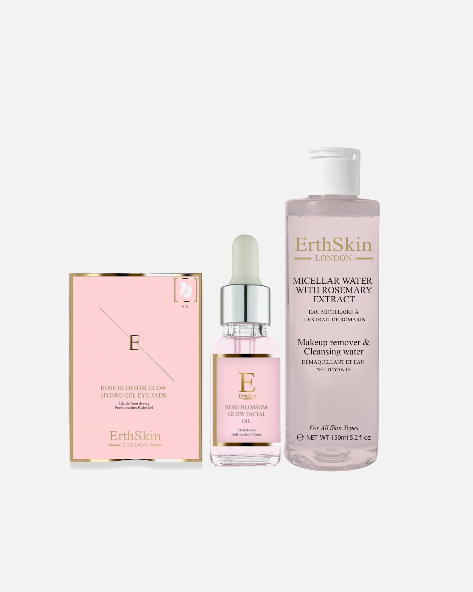 Coffret soin visage pour FemmeErthSkin LondonCoffret nettoyant Rose Glow1 pièce