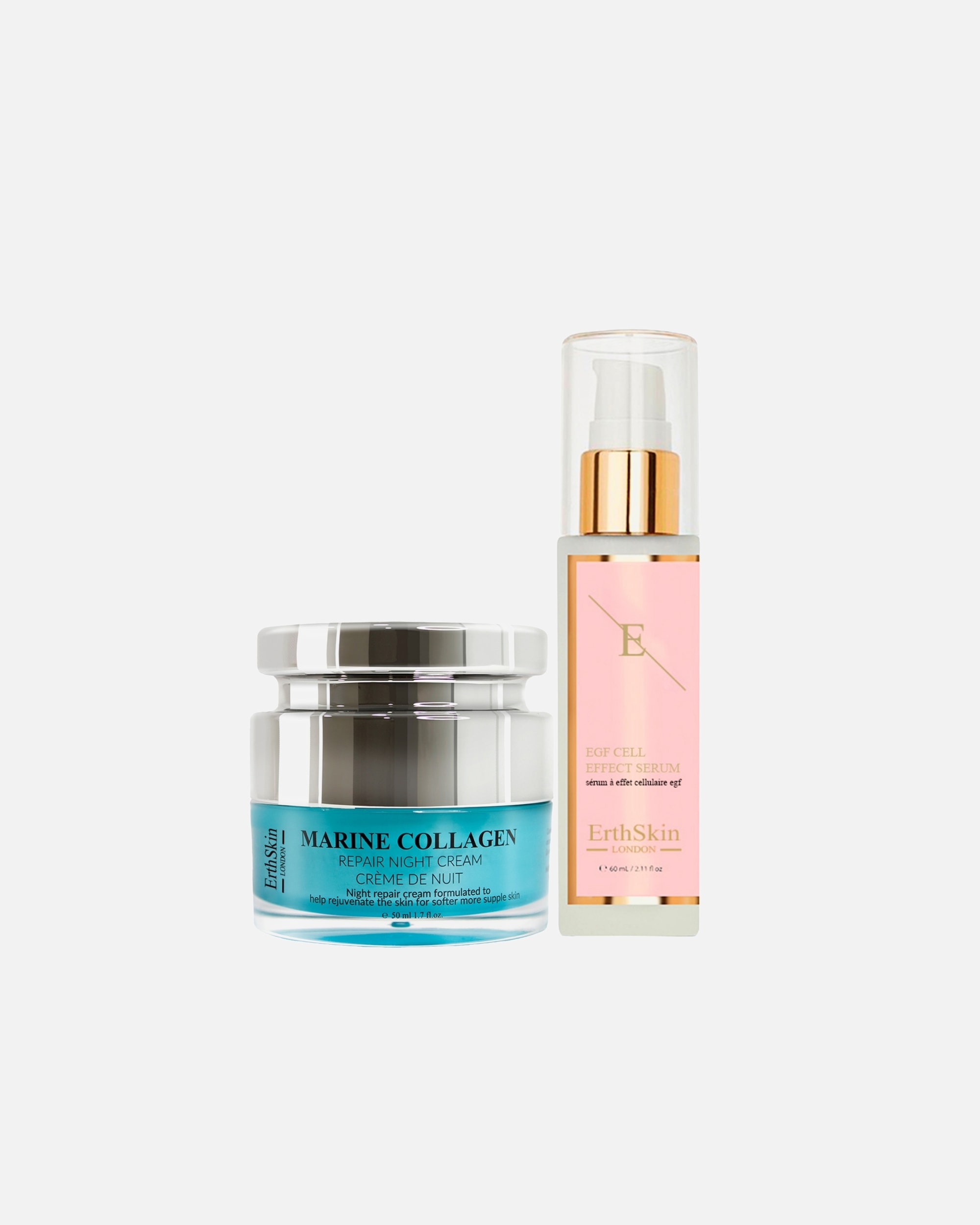 Coffret soin visage pour FemmeErthSkin LondonKit de réparation marine EGF +1 pièce