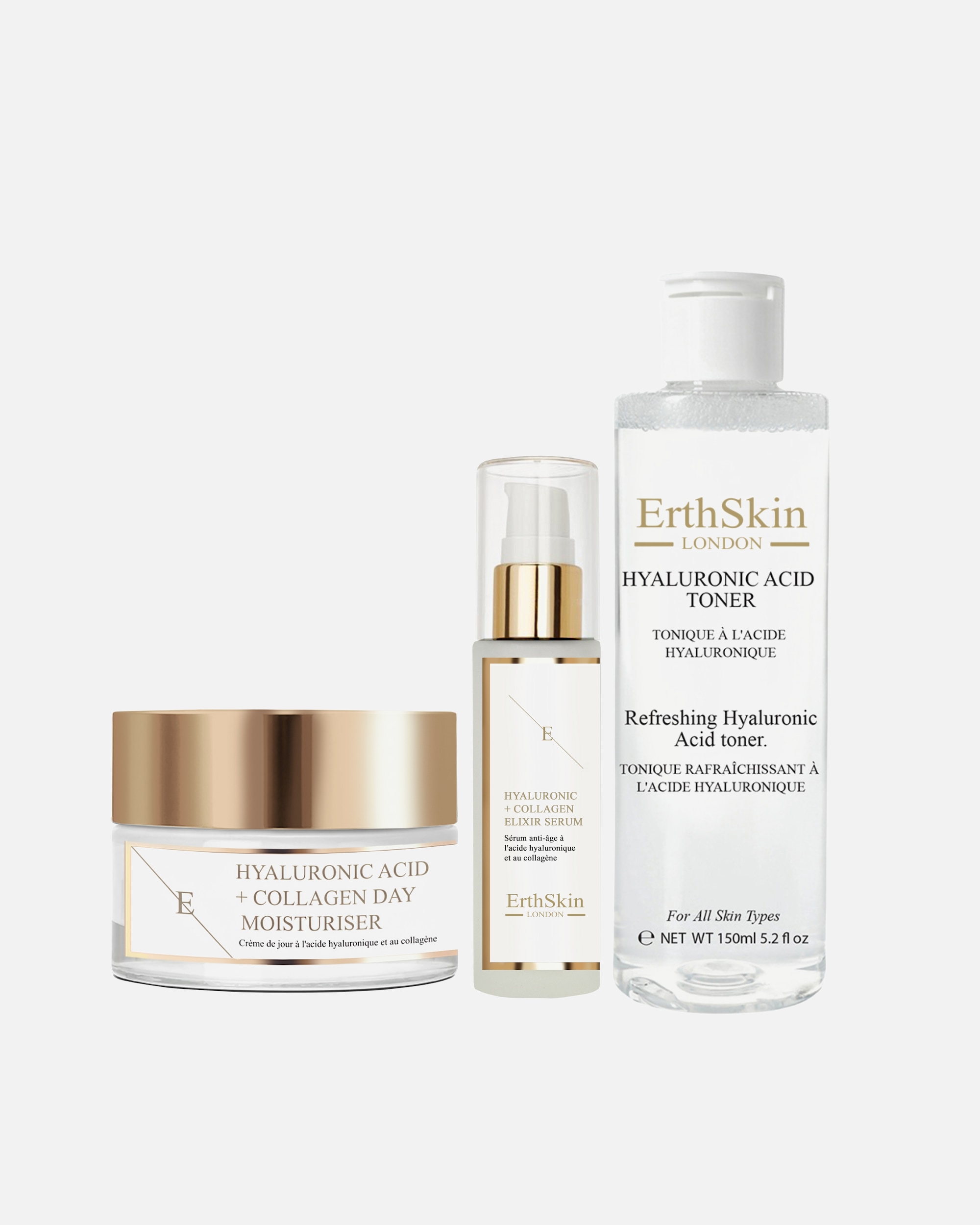 Coffret soin visage pour FemmeErthSkin LondonTrio de soins Hydra Glow1 pièce