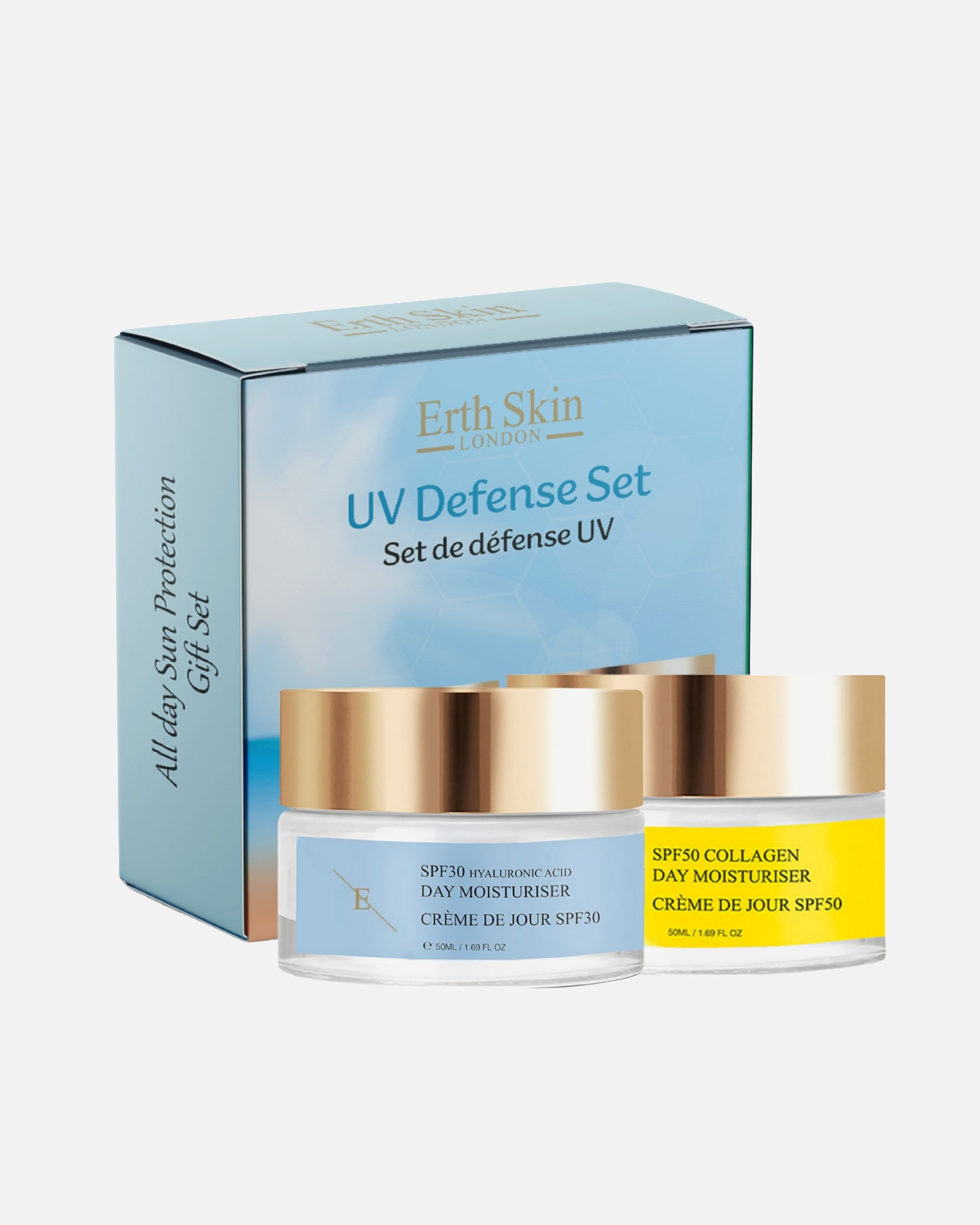 Gezichtsverzorgingsset voor ErthSkin LondonSPF 30 & 50 Duo1 stuk