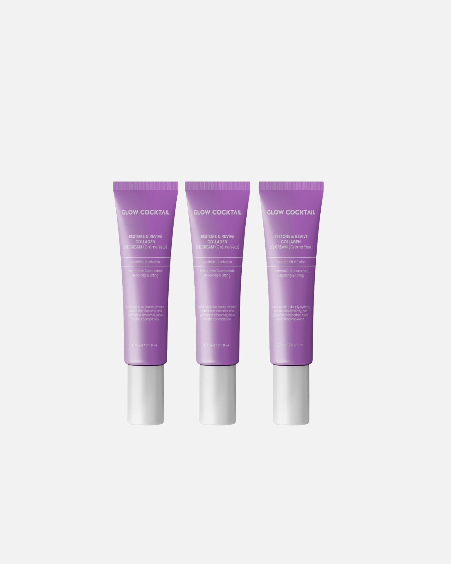 Crème contour des yeux pour FemmeGlow CocktailTrio de crèmes contour des yeux au collagène1 pièce