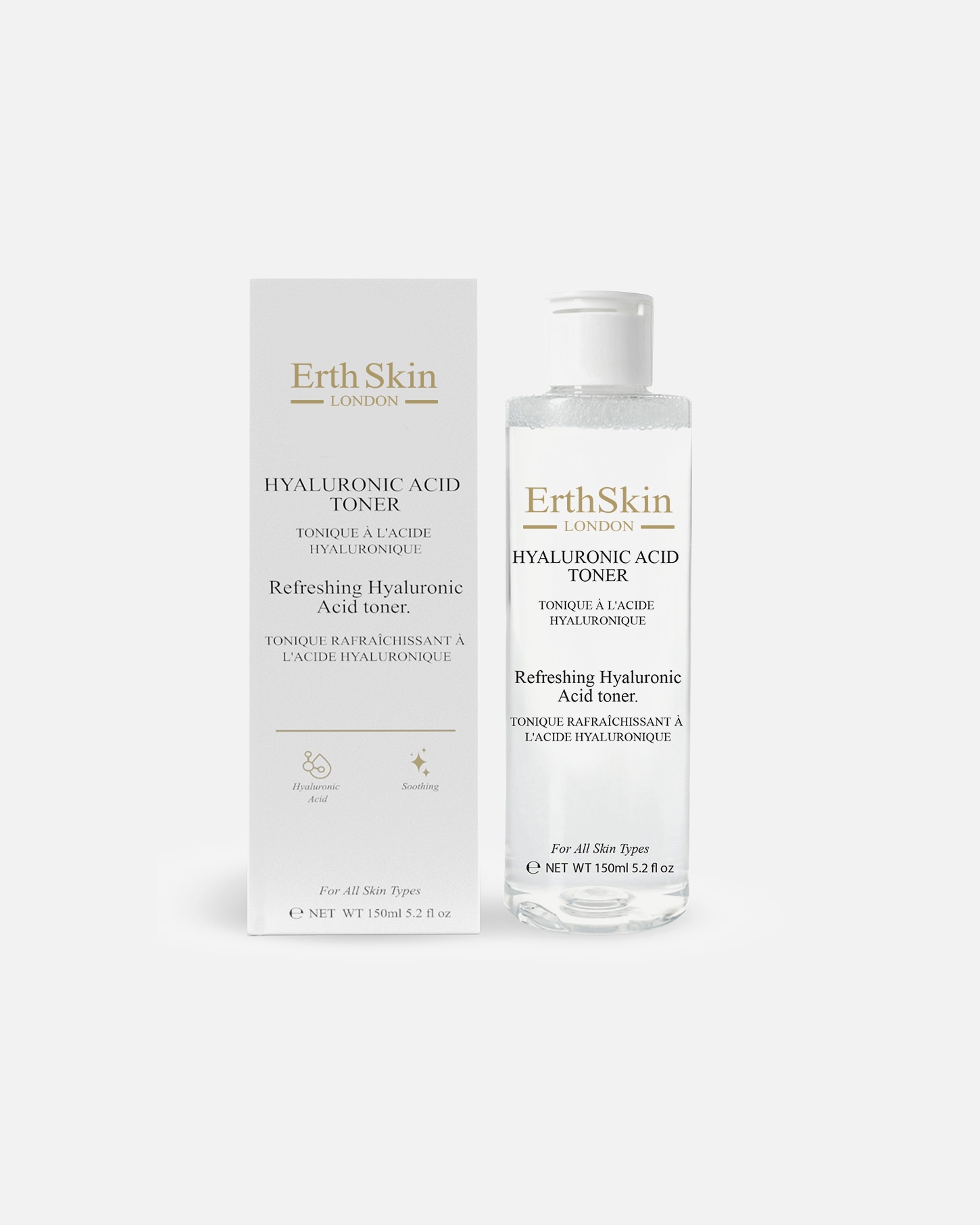 Tonique pour le visage pour FemmeErthSkin LondonTonique rafraîchissant à l'acide hyaluronique150 ml