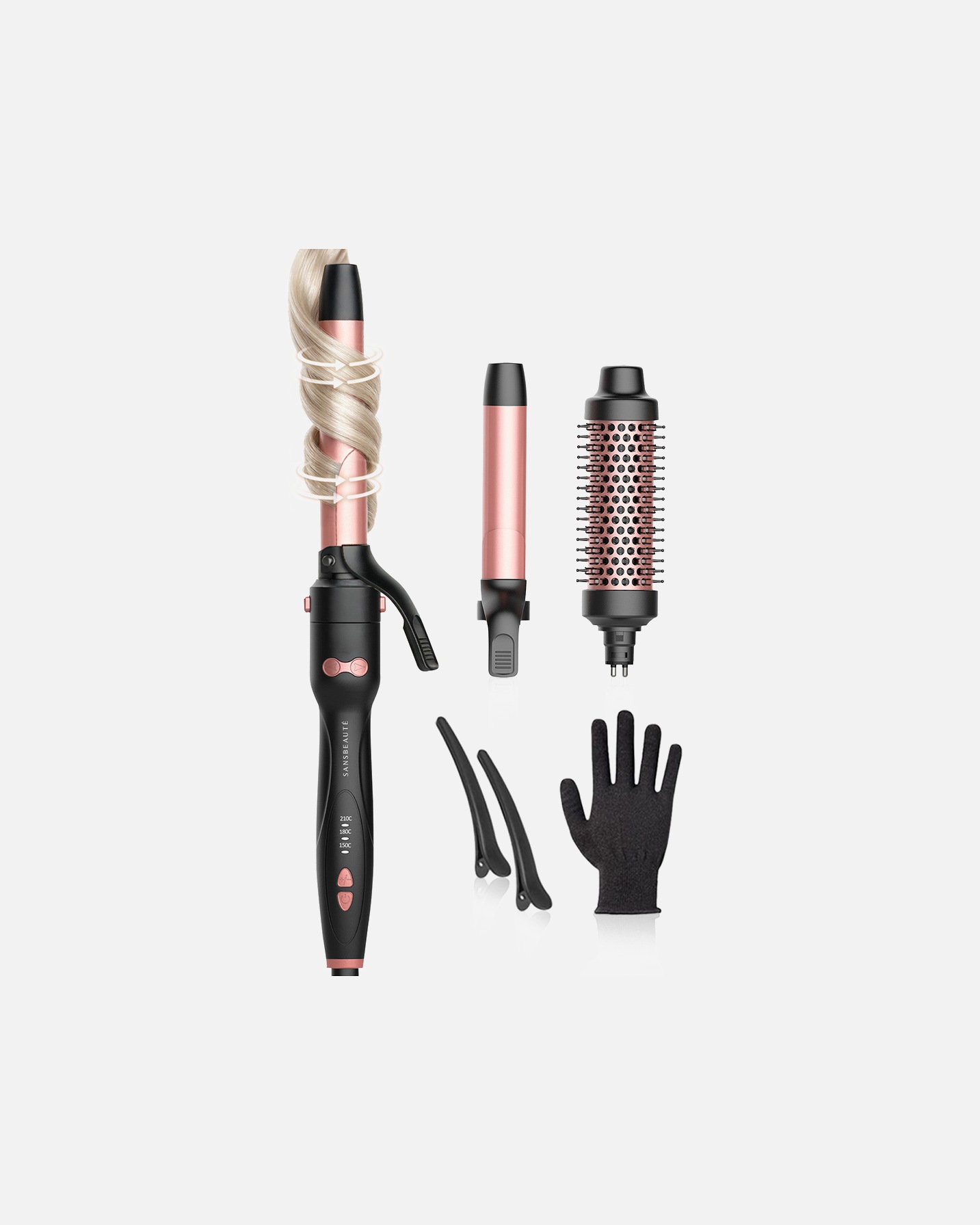 Kit coiffant pour UnisexeSansbeauteDefault Brand LineFer à boucler automatique 3 en 11 Piece
