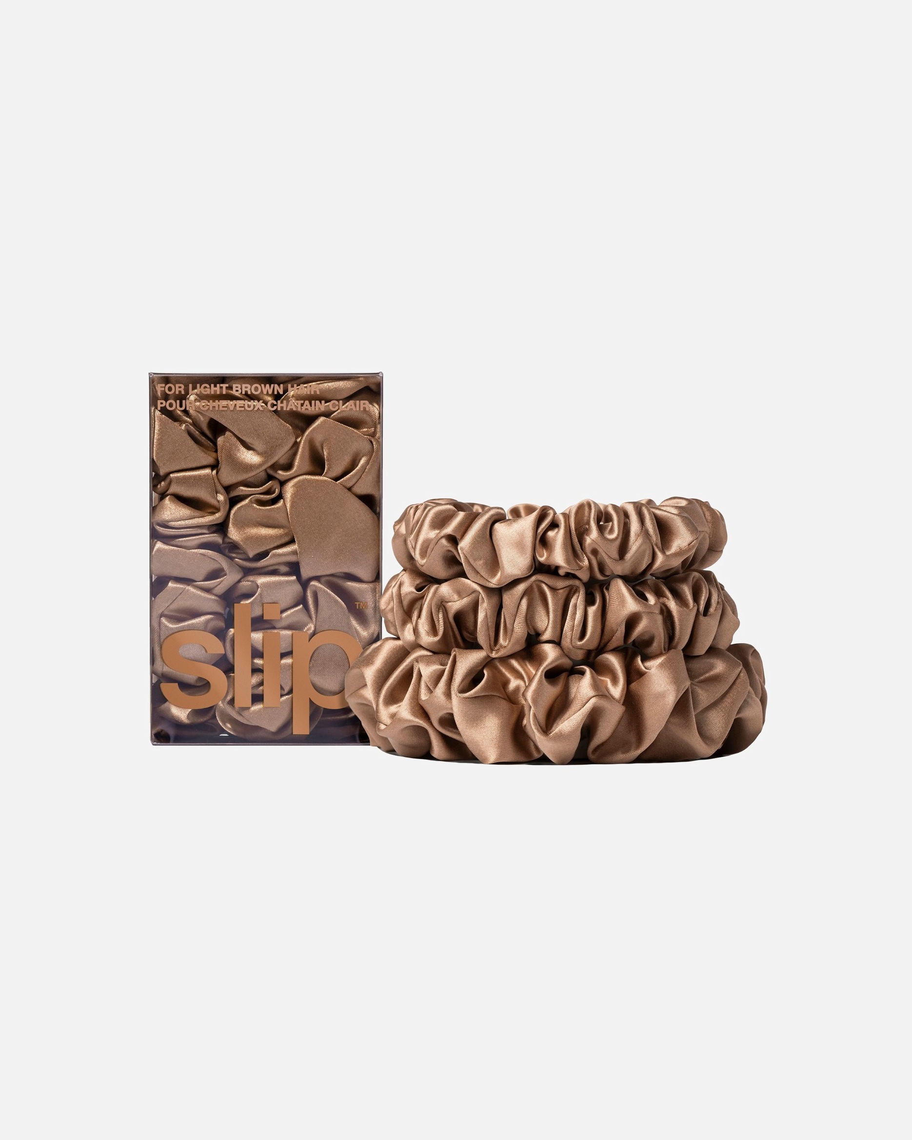 Haaraccessoires voor UnisexSlipslip pure zijde back to basics geassorteerde scrunchies - koperkleurigLight Brown