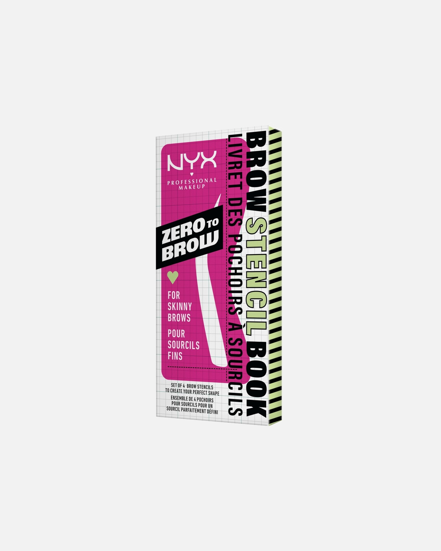 Pochoir pour les sourcils pour UnisexeNYX Professional MakeupZero to Brow Stencil01 - Thin Brow