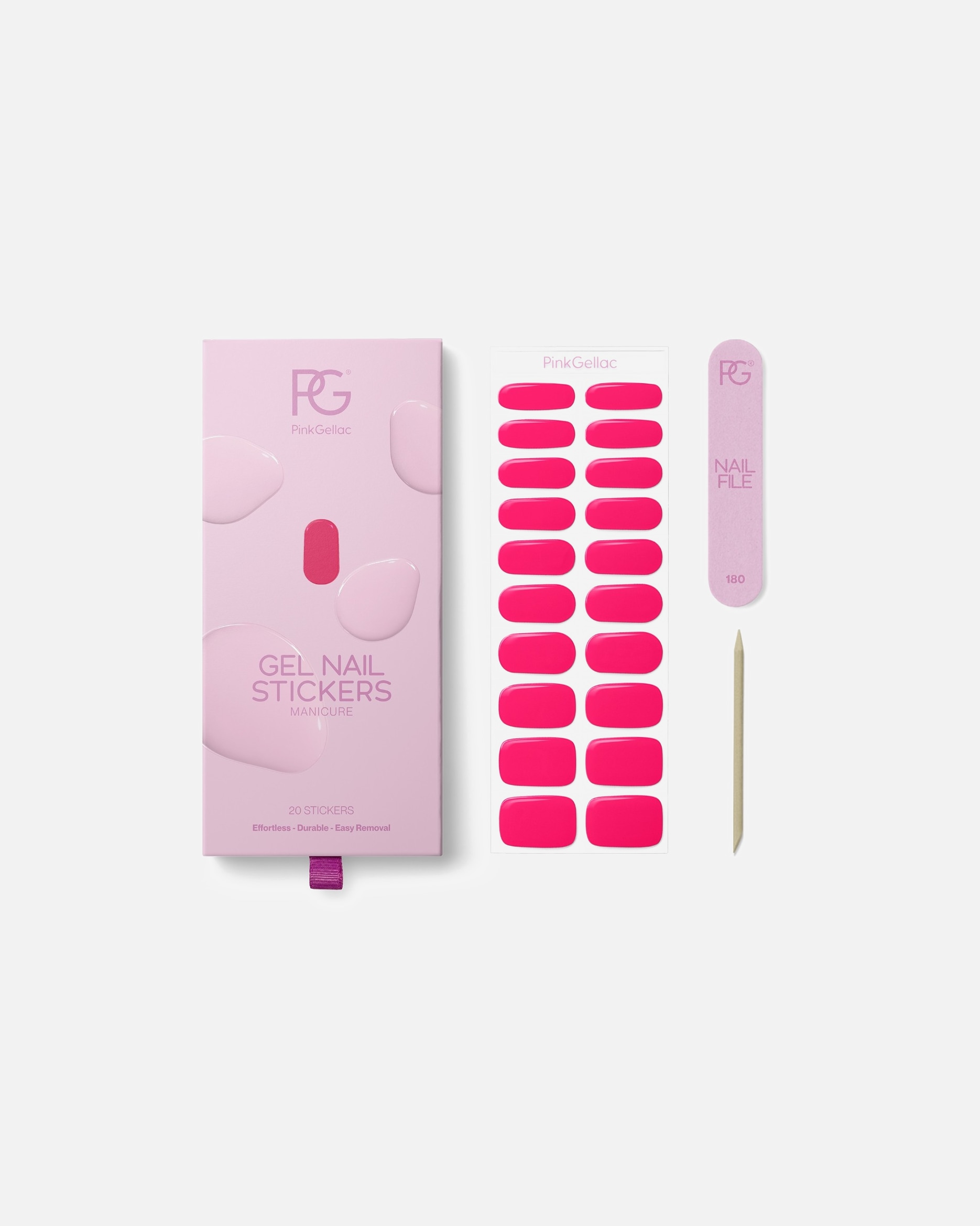 UV-nagellak voor UnisexPink GellacGel Nagel StickersRosy Red