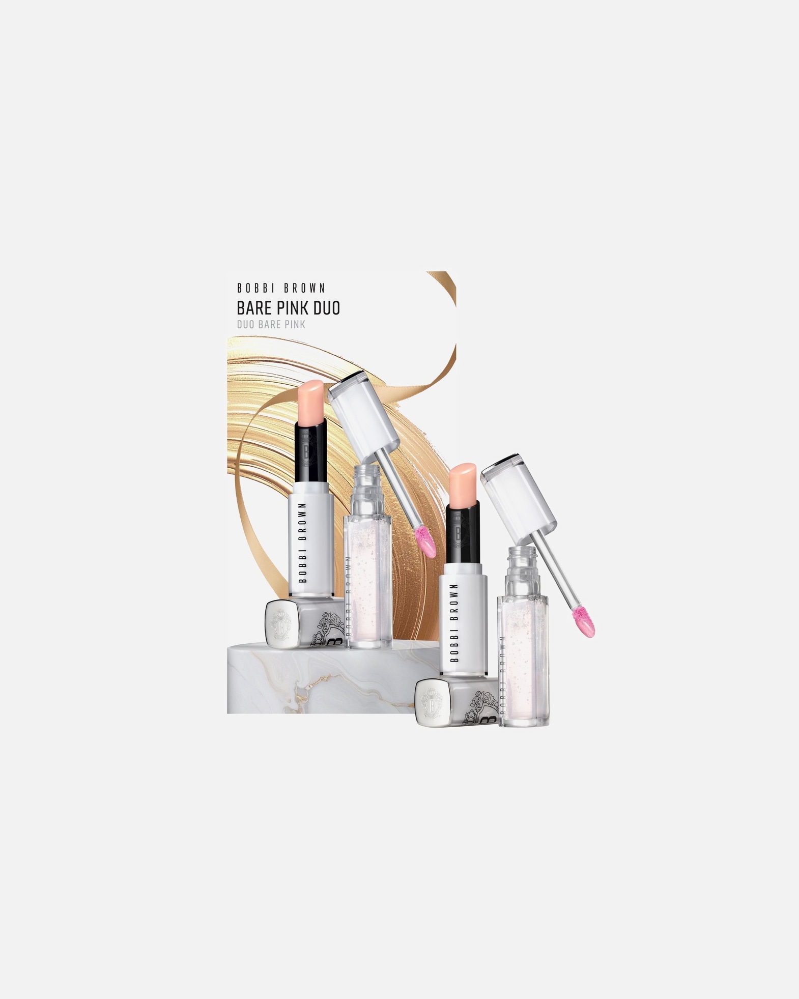 Lip Make-up Set voor UnisexBobbi BrownXMASSBare Pink Duo Lipgloss Set1 stuk