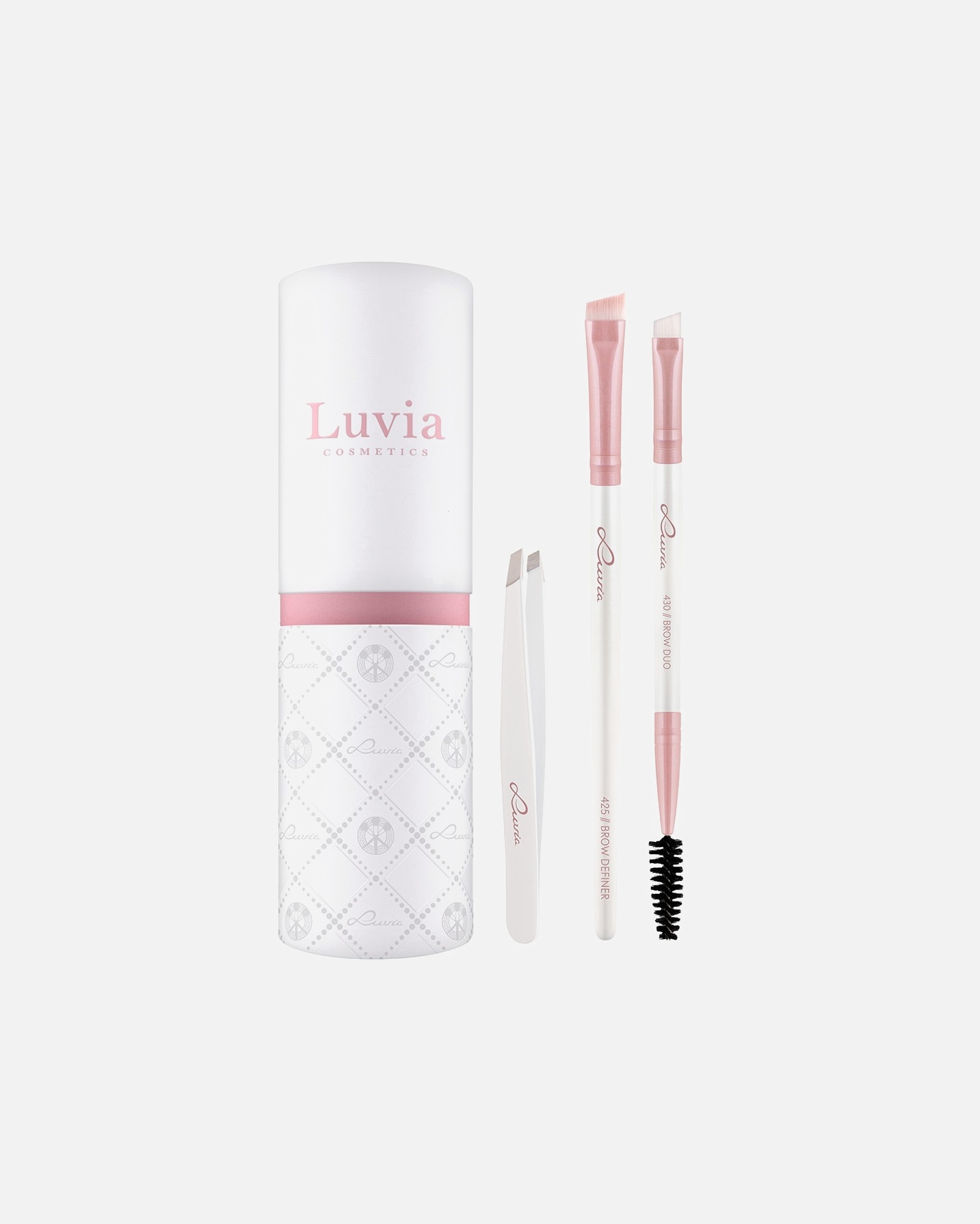 Kit de pinceaux pour UnisexeLuviaPrime Vegan Candy Prime Brow KitBrow Duo + Brow Definer + Precision Tweezer