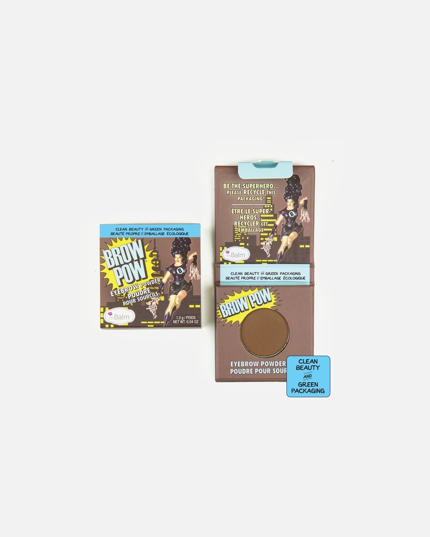 Wenkbrauwpoeder voor UnisextheBalmBrow PowLIGHT BROWN