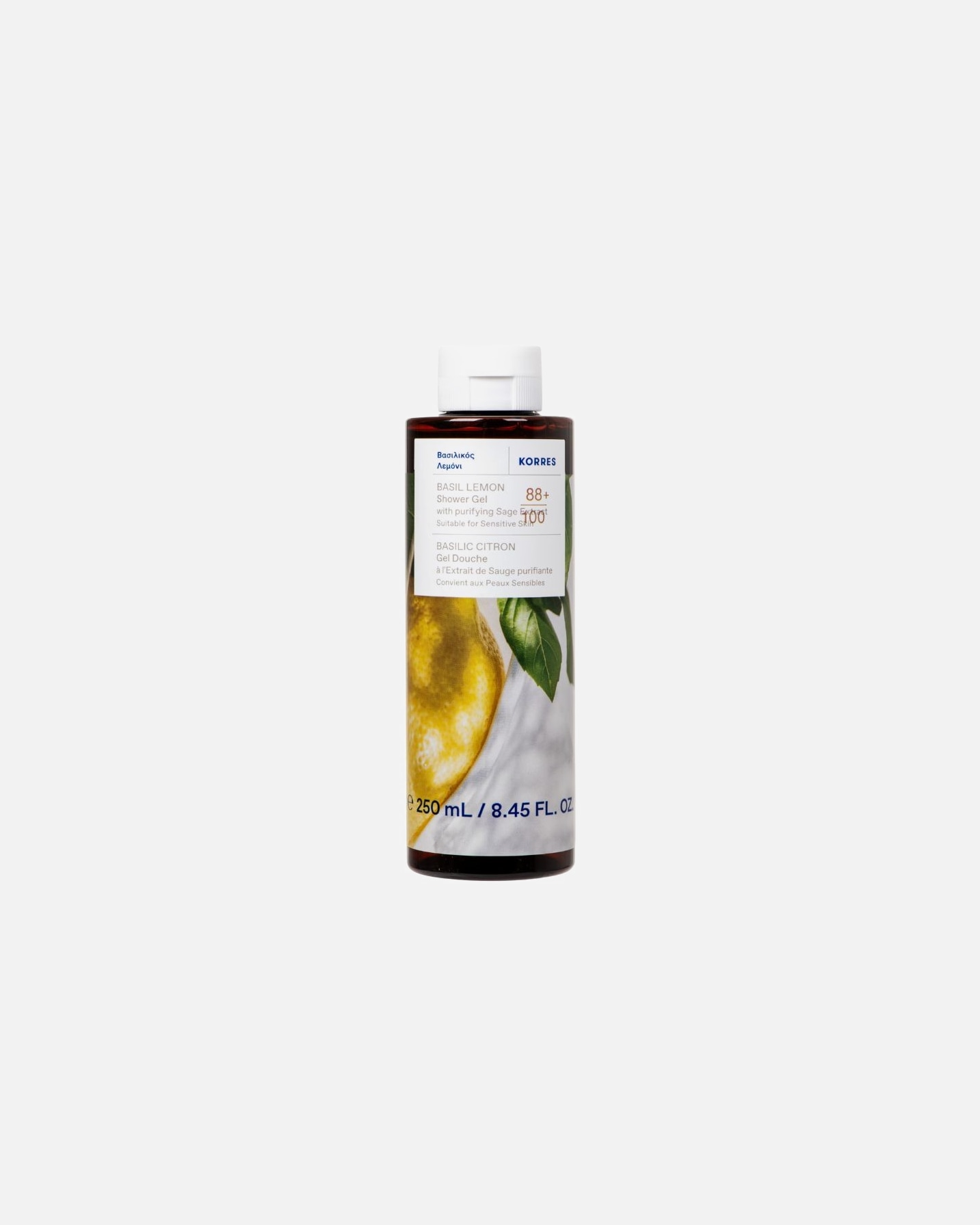 Gel douche pour UnisexeKORRESBasil Lemon250 ml