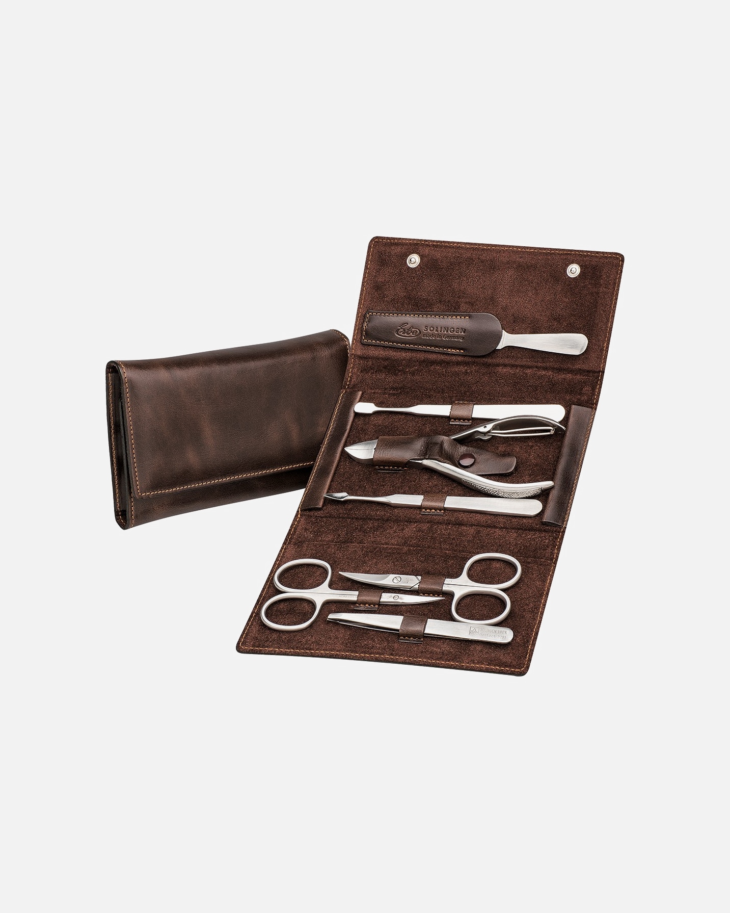 étui pour UnisexeERBEDefault Brand LineManicure Snap Button Case Range "Antik", brown, 7 pcs.1 unité