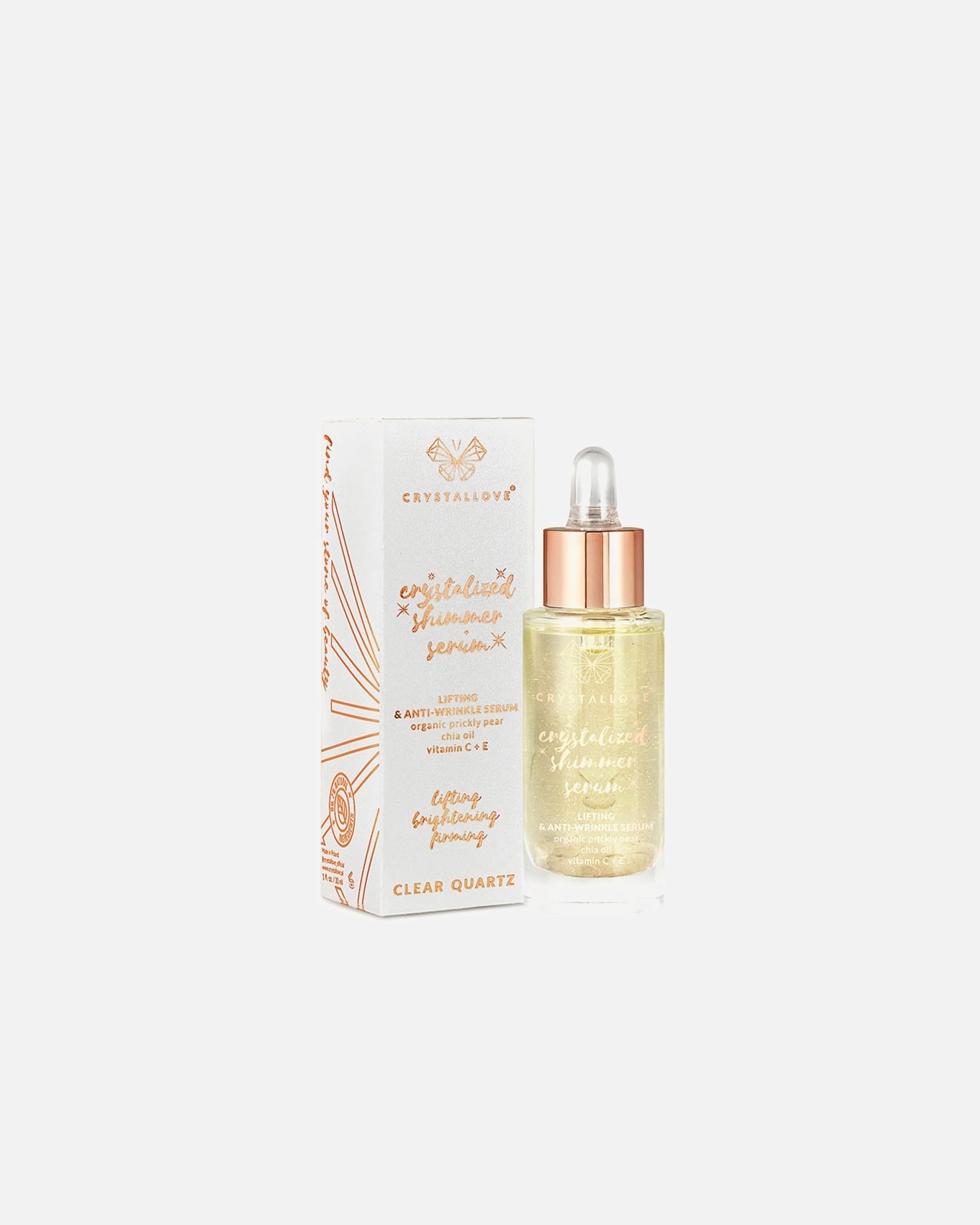 Hydraterend serum voor CrystalloveClear quartz shimmer serum30 ml