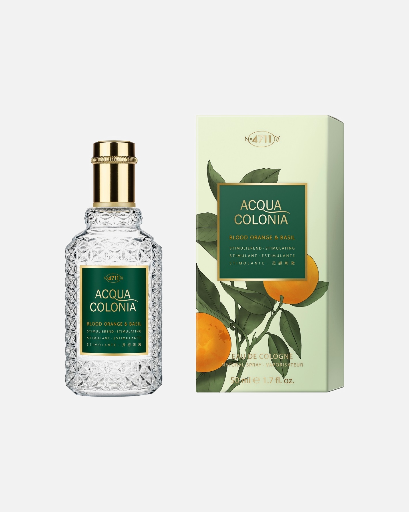 Eau de Cologne voor Unisex4711 Acqua ColoniaBlood Orange & BasilNatural Spray50 ml
