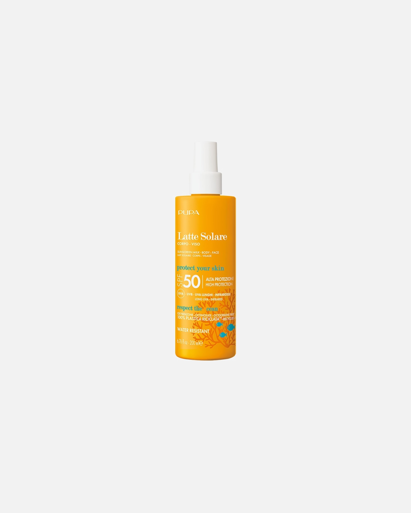 Spray solaire pour UnisexePUPA MilanoSunscreen Milk SPF50200 ml