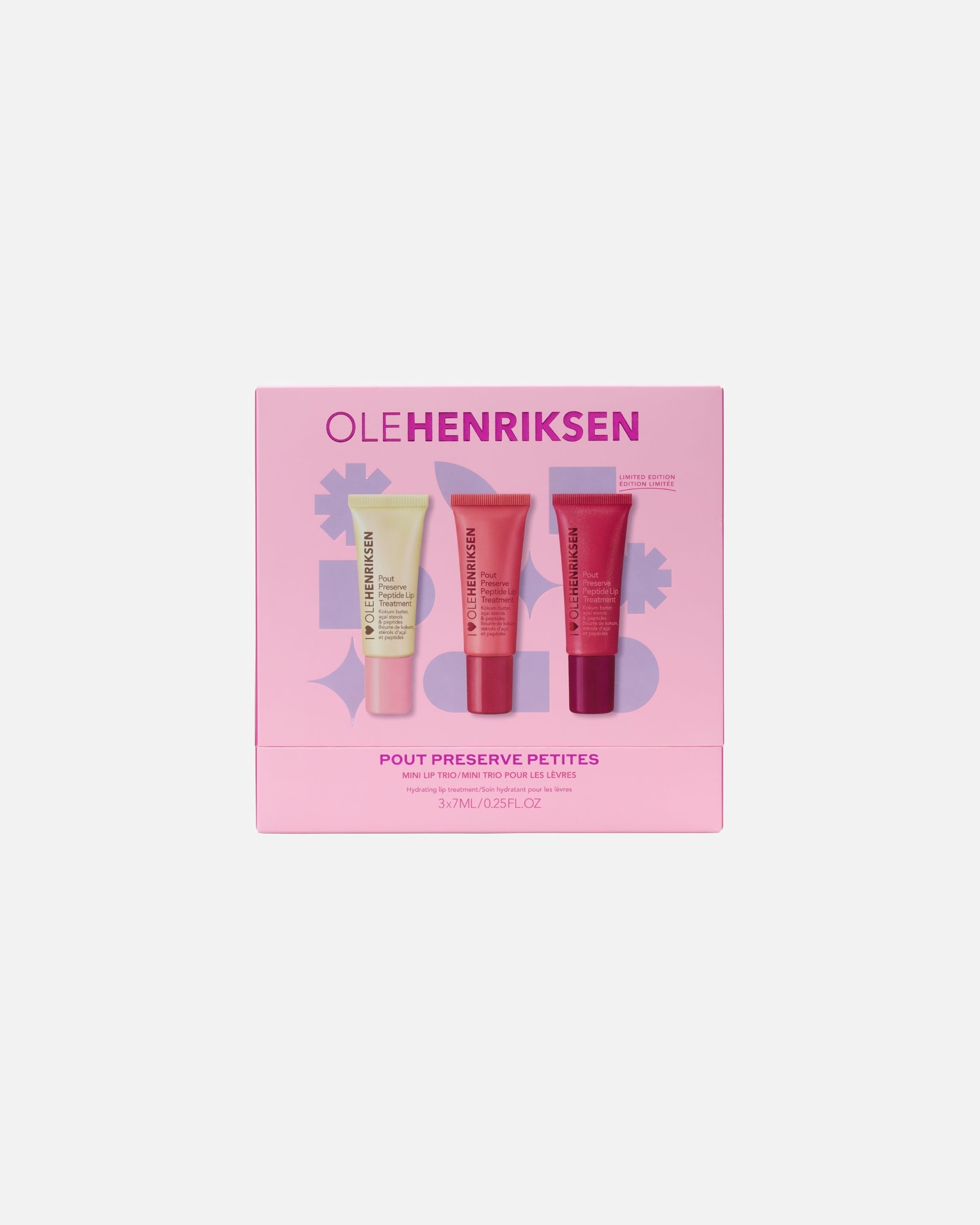 Coffret de maquillage pour les lèvres pour UnisexeOle HenriksenPout Preserve Mini Hydrating Peptide Lip Trio1 unité